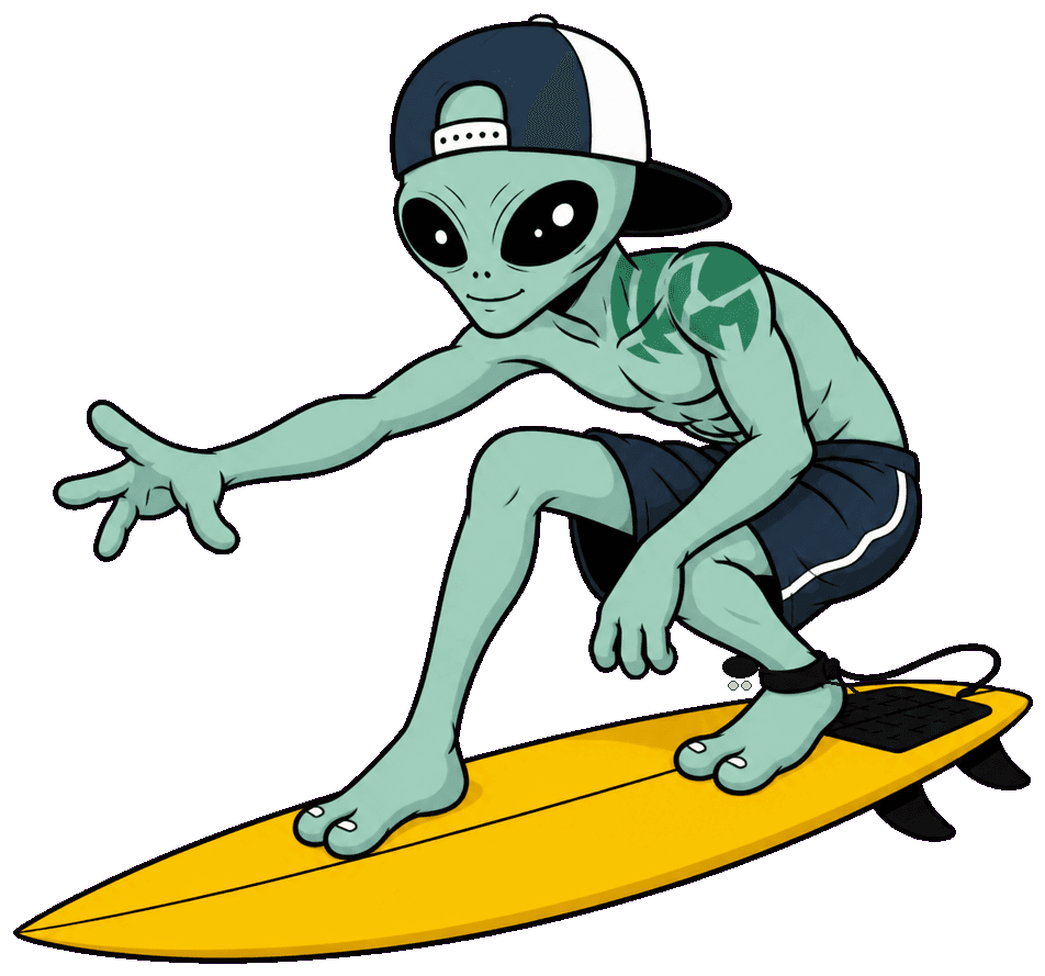 Rip Orbit riding onto the beach from the Tide Runner